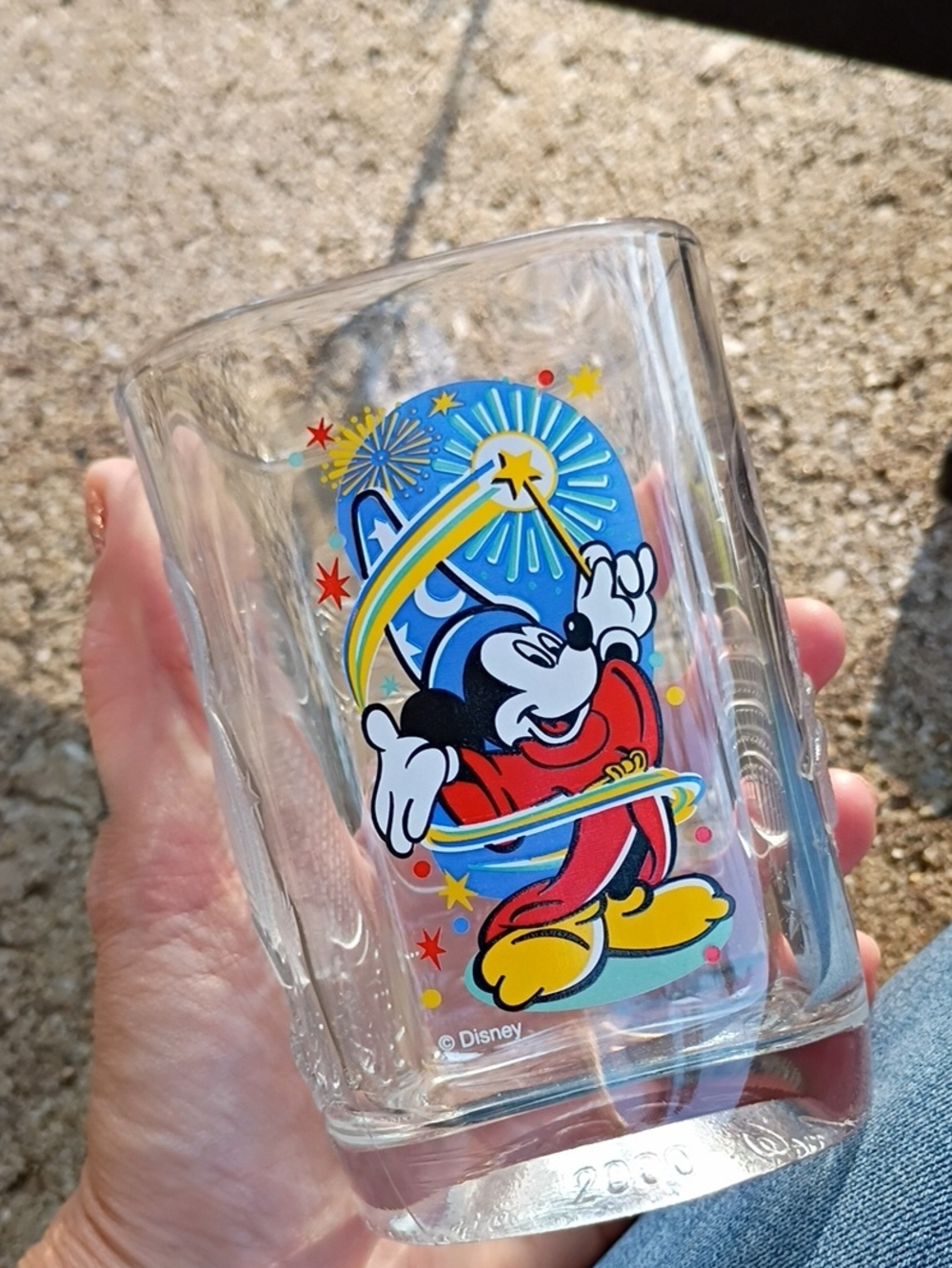 Disney Sorcerer Mickey Glass - Blue, Red, Yellow, Black